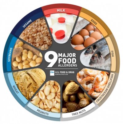 photos of 9 major food allergens