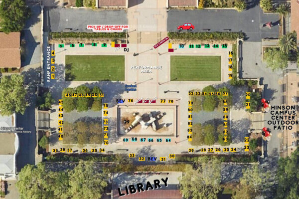 map of locations of tables
